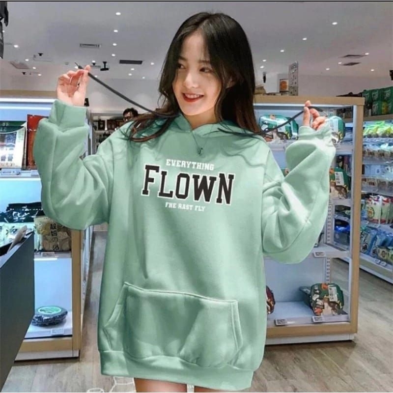 ORIGINAL Baju Sweater Hoodie Flown Korea Style Hudi Topi Musim Dingin KEKINIAN