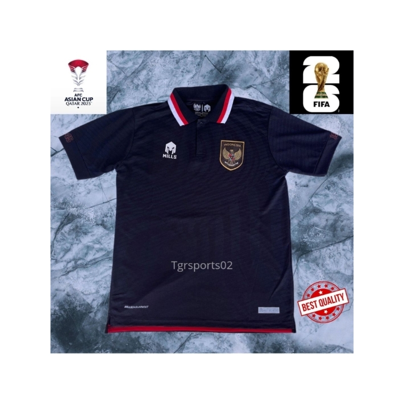 Jersey Timnas Indonesia Terbaru 2023-2024 / Jersey Bola Indonesia hitam Third Grade ORI