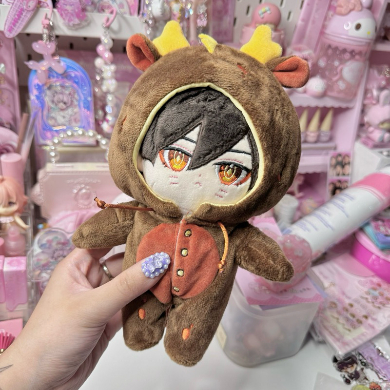 zhongli omodoki plush fan doll