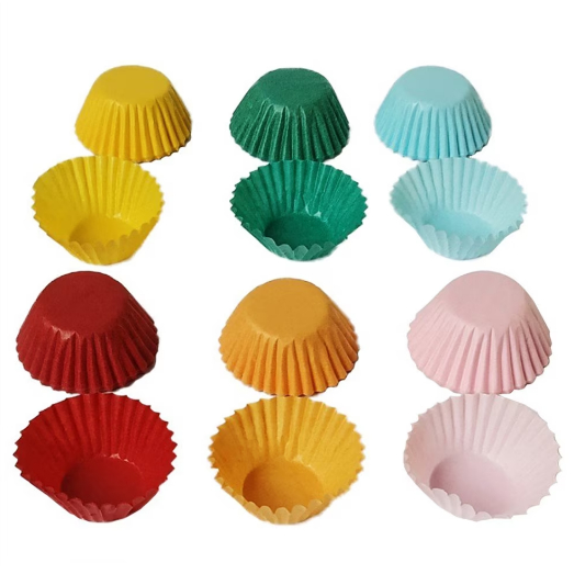 round cup cake cases dragon pack 5,5cm warna / cup paper nastar isi 1000 lembar