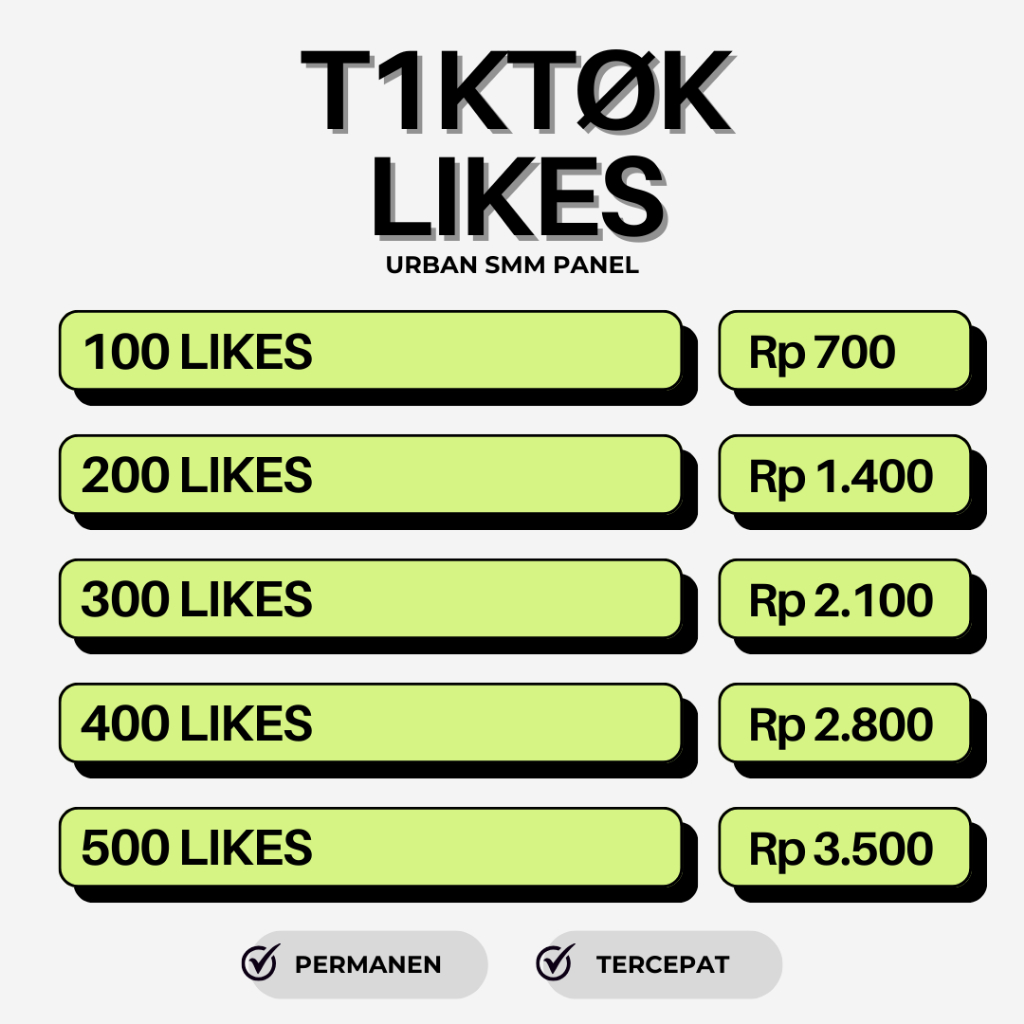 URBAN SMM - Tik Tok Like High Quality Tercepat| Likes Tiktok.fyp Permanen Indonesia Mix Aktif| Tikto