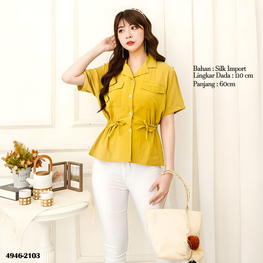 Baju Blus Wanita Lengan Pendek Model Kekinian