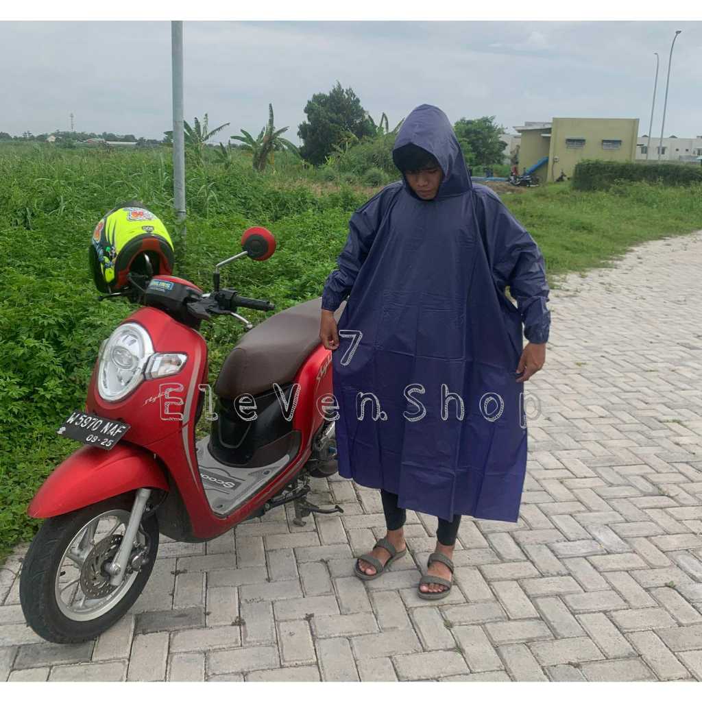 JAS HUJAN PONCO LENGAN KELELAWAR POLOS Dewasa Terbaik Pria Wanita Mantel Kelelawar
