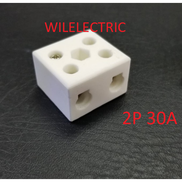 Terminal Blok Block Keramik 2W5H 2P 2 Pole 30A 30 A