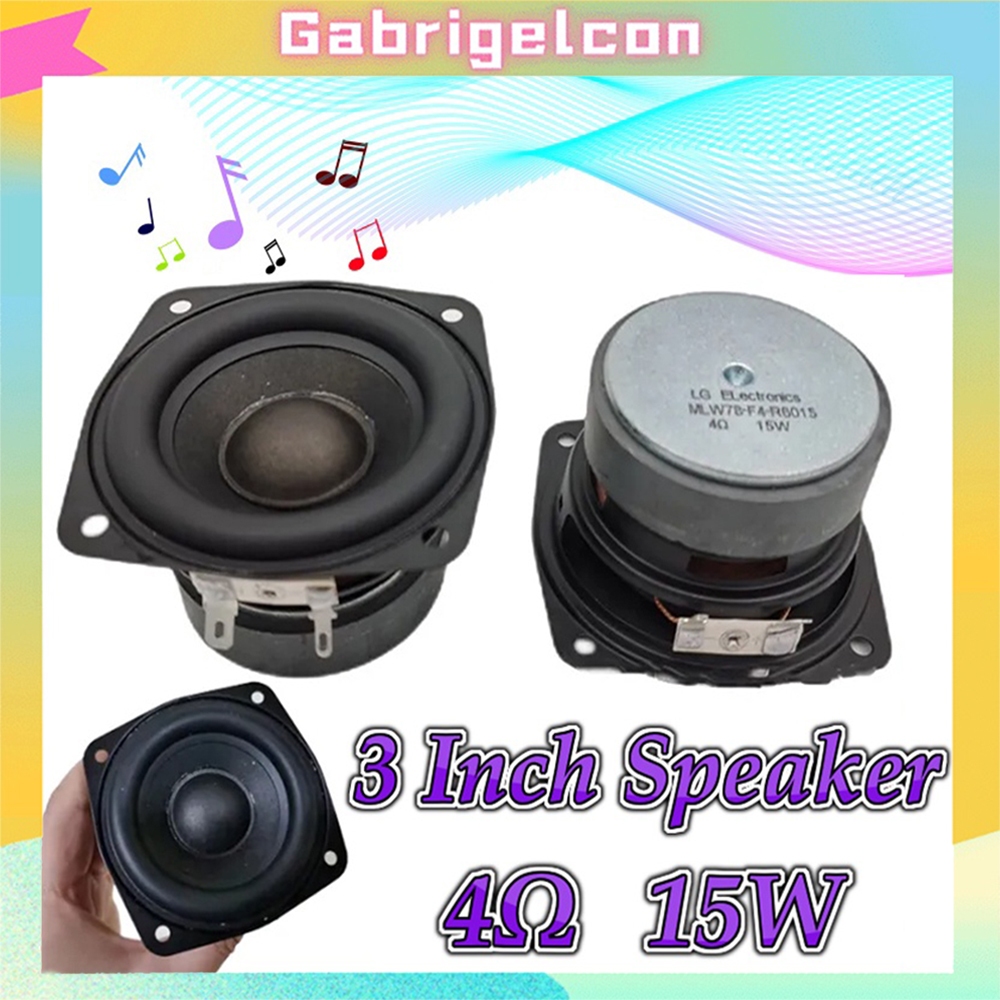 Mini Subwoofer Speaker 3 Inch 15W High Power HIFI Low Bass 3 in Magnet Tebal Karet Besar