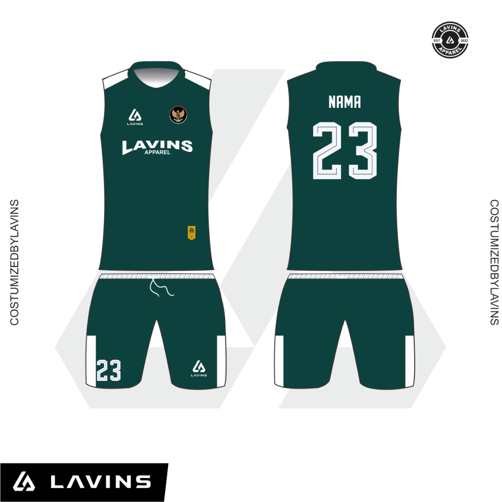 JERSEY LATIHAN FUTSAL HIJAU SABLON BISA SATUAN