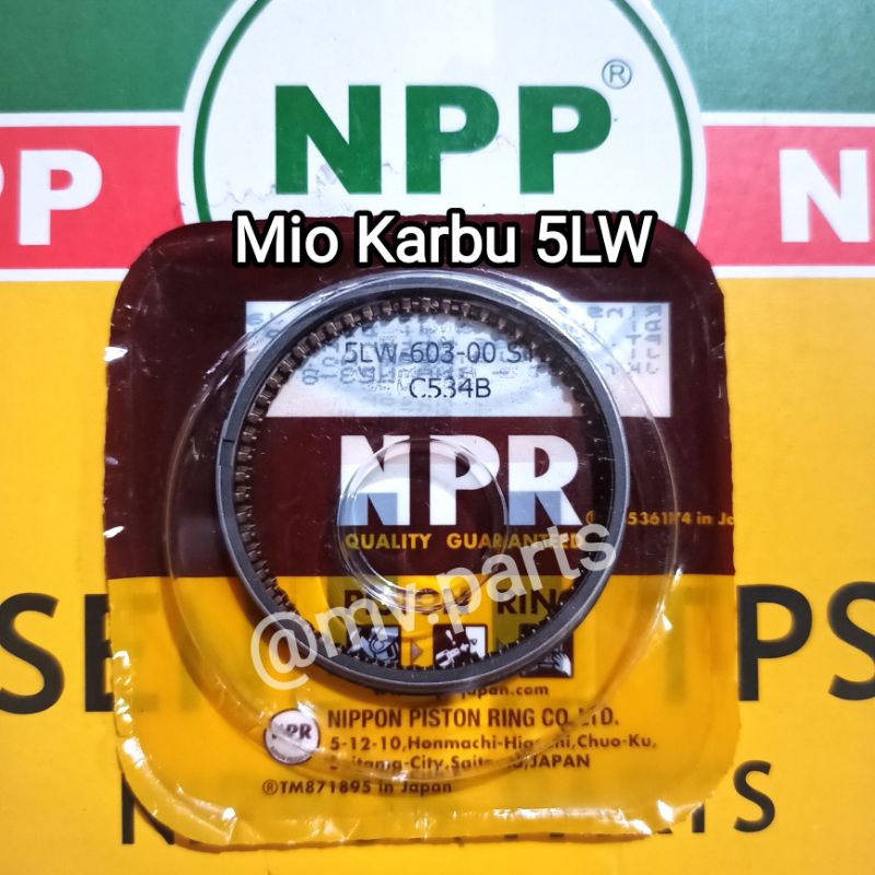 Ring Seher piston 5LW 5TL Mio sporty Mio smile Mio soul karbu Fino Karbu Merek NPP