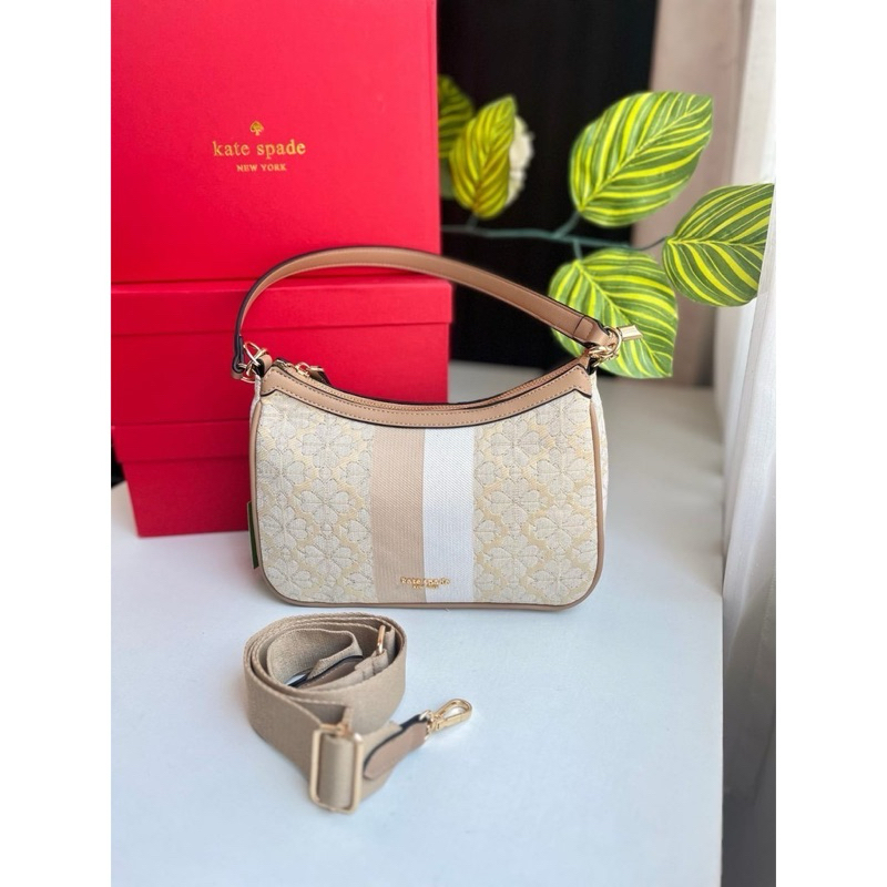 KS KATE SPADEE HOBO JACQUARD NATURAL MULTI NEW