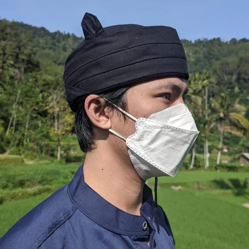 Iket Sunda Premium Candra Sumirat Hitam - Blangkon Sunda Iket Totopong Bendo Candra Sumirat Hitam