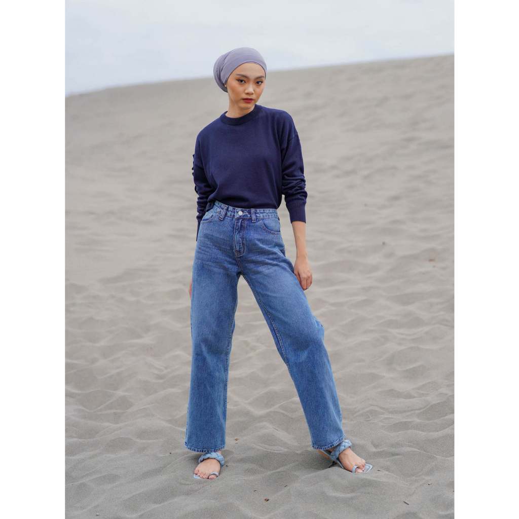 Meizy Jeans Denim Navy - Aleza Label