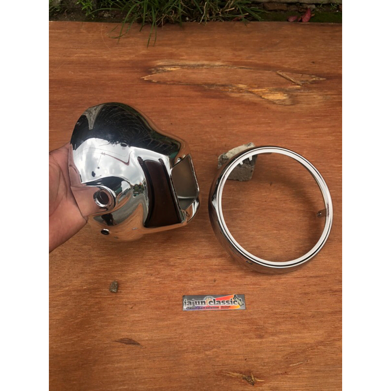 batok lampu depan ninja ss r kiss bulat bulet / batok lis reflektor lampu ninja ss ninja r ninja kis