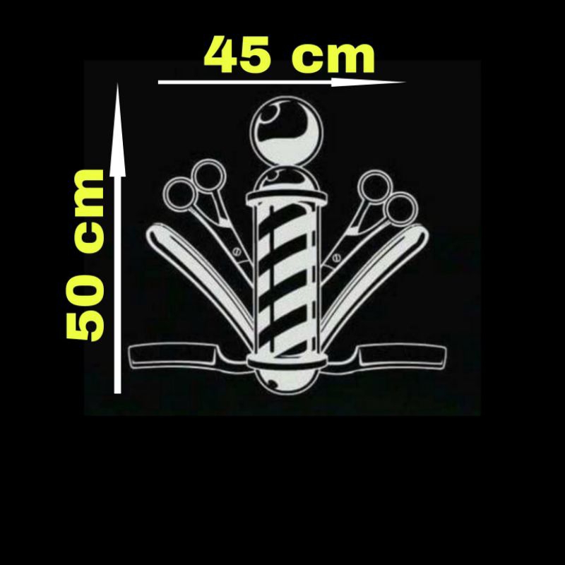 sticker kaca barbershop