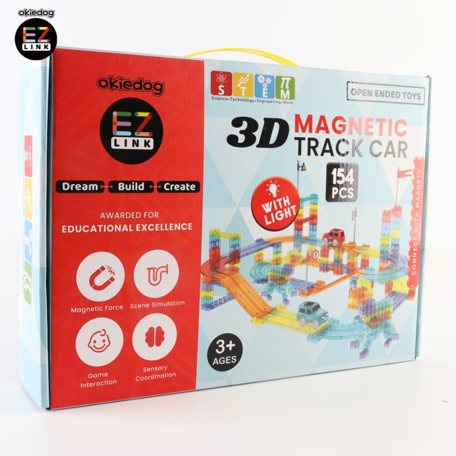 Okiedog Ezlink Magnetic Track Car 154 pcs
