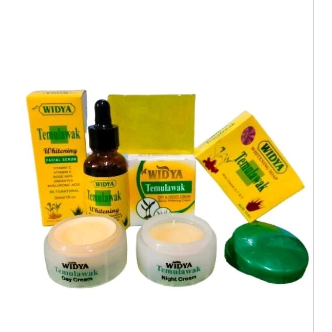 (paket) Cream temulawak La-widya Siang Malam+Serum Widya&Sabun