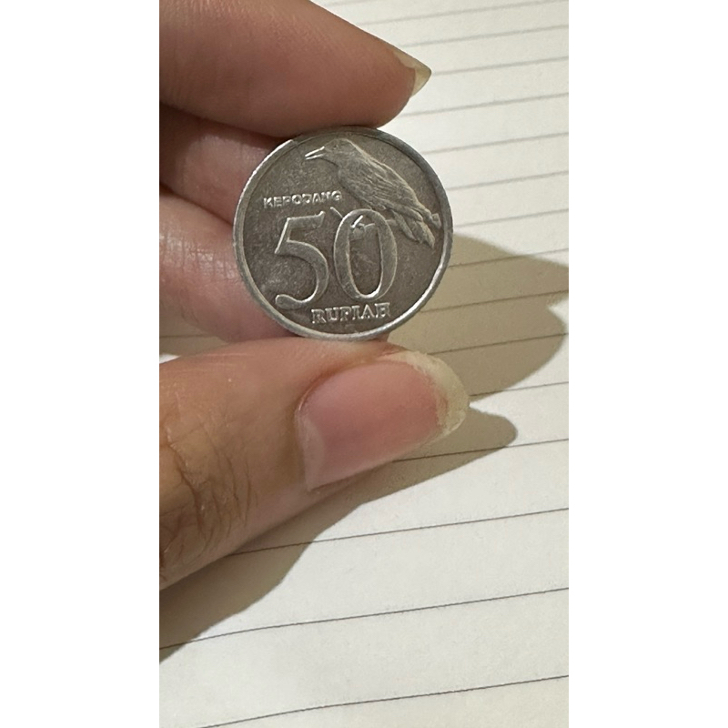 uang koin / coin 50 rupiah tahun 2002