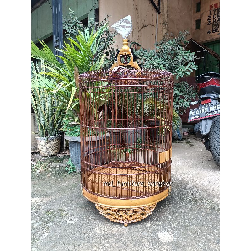 Sangkar murai batu kandang murai ukir Sangkar murai Sangkar murai kayu jati Sangkar murai no 2
