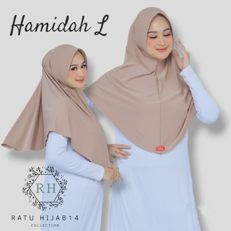 Kerudung Sporty Bergo Hamidah Jilbab Sport Jilbab Instan Ukuran S /M / L Sporty Bahan Jersey Premium
