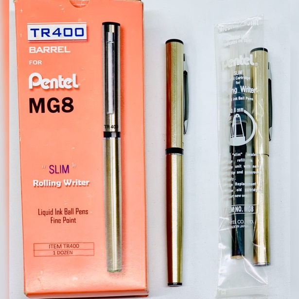 

Reay stk Blpen Pulpen Pentel Rlling Pen TR 4 MG8 ps Inlue Refill MWM