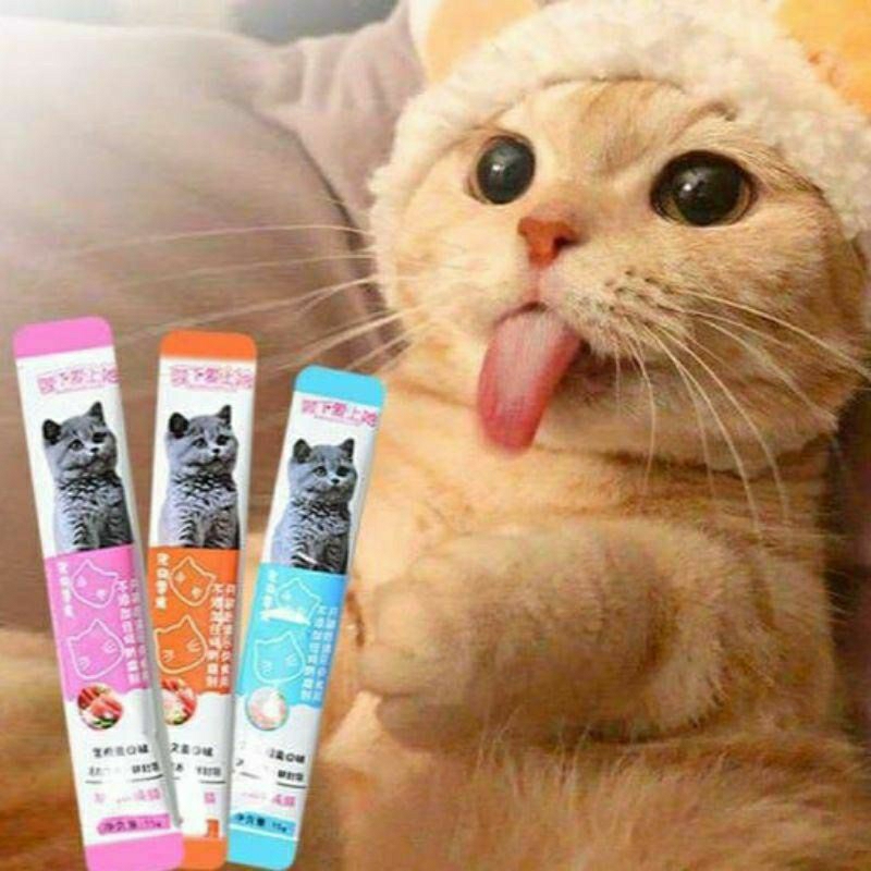 Snack kucing creamy Feeding snack cat