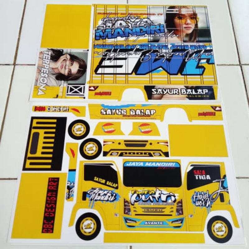 file stiker miniatur truck