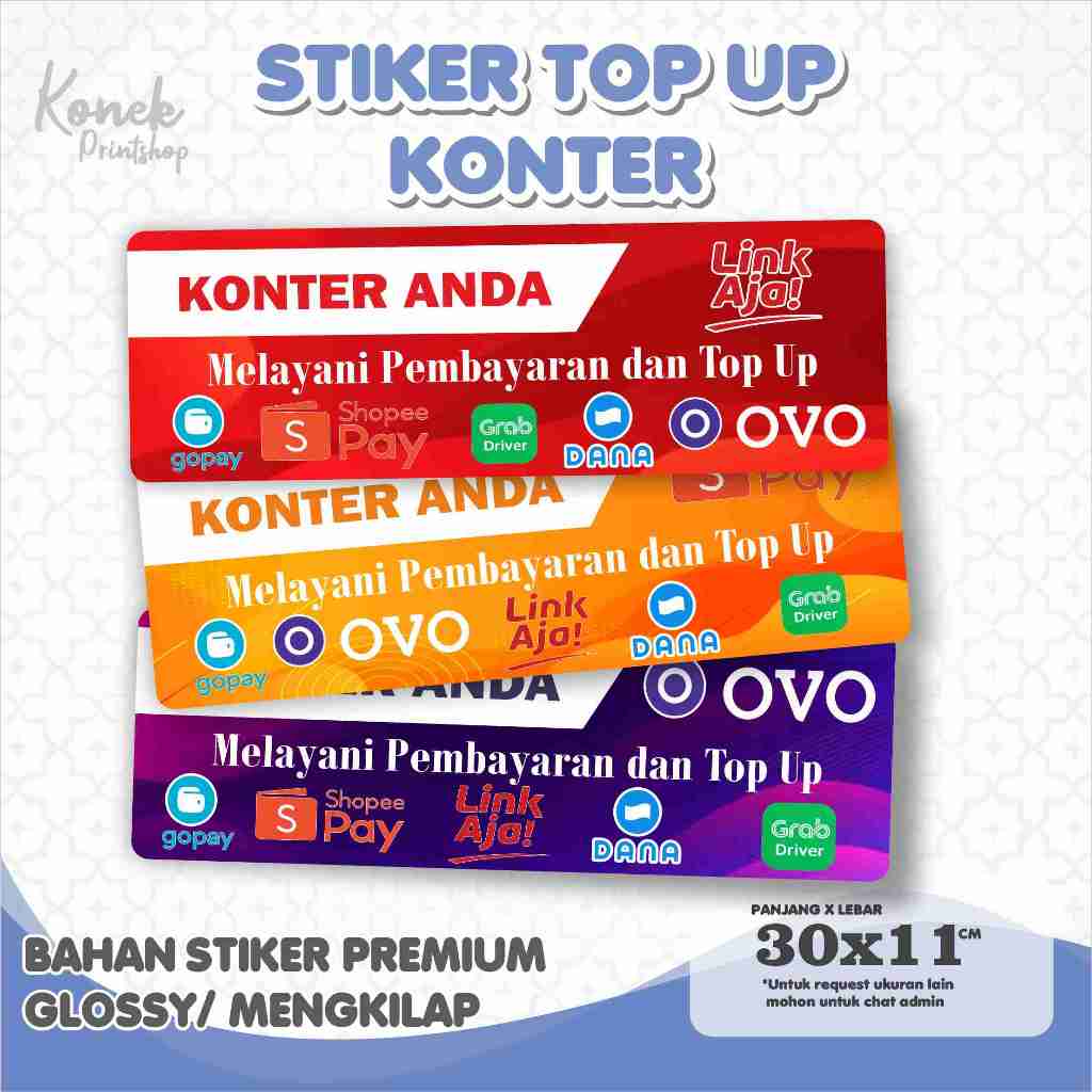 

Stiker Etalase Konter Stiker Etalase Top Up Sticker Hiasan Etalase Konter Bisa Custom