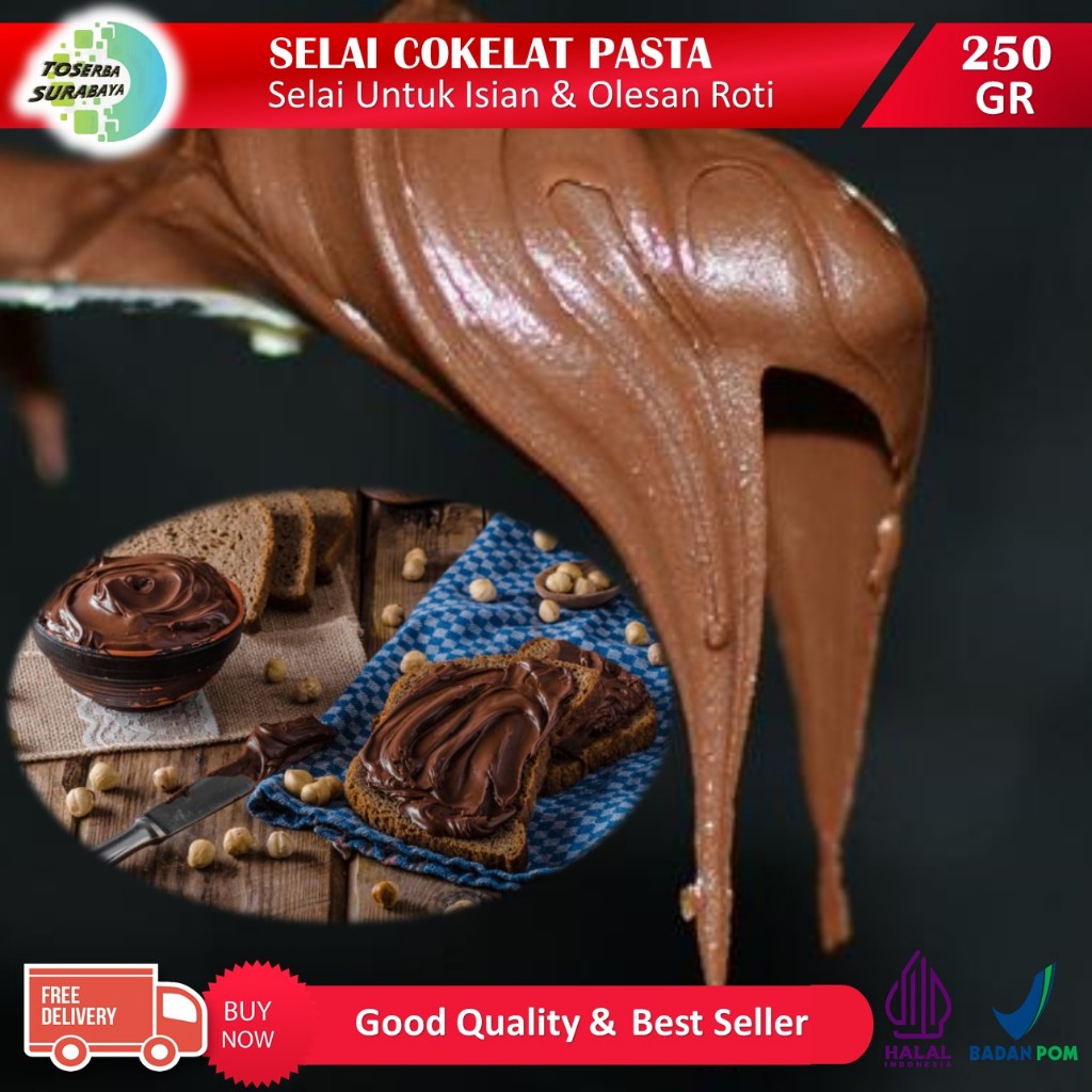 

SELAI COKLAT PASTA Repack 250gr / Selai Cokelat Isian & Olesan / Choco Filling