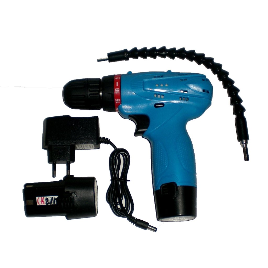 Bor Cordless 2 BAT 12V + Flexible Logan / Mesin Bor Baterai / Bor