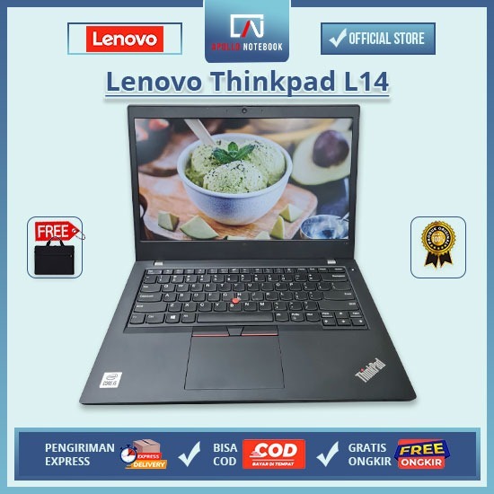 Laptop Lenovo Thinpad L14 Core i5 Gen 10 SSD Windows-Second Bergaransi