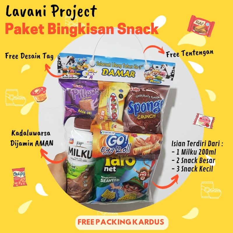 

Bingkisan snack ulang tahun anak murah / paket ulang tahun anak / paket snack ulang tahun anak - Milku