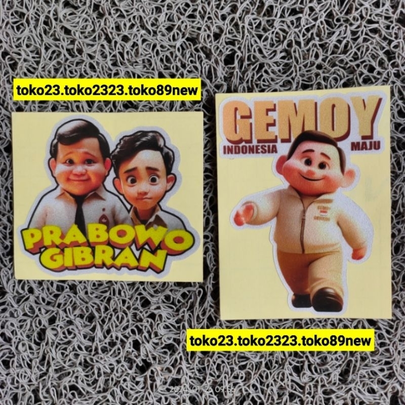 stiker presiden Prabowo Gibran gemoy