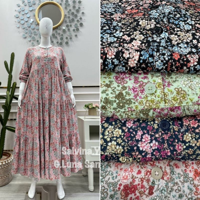 Gamis rayon busui ori salvina ys / gamis rayon premium / gamis salvina cod