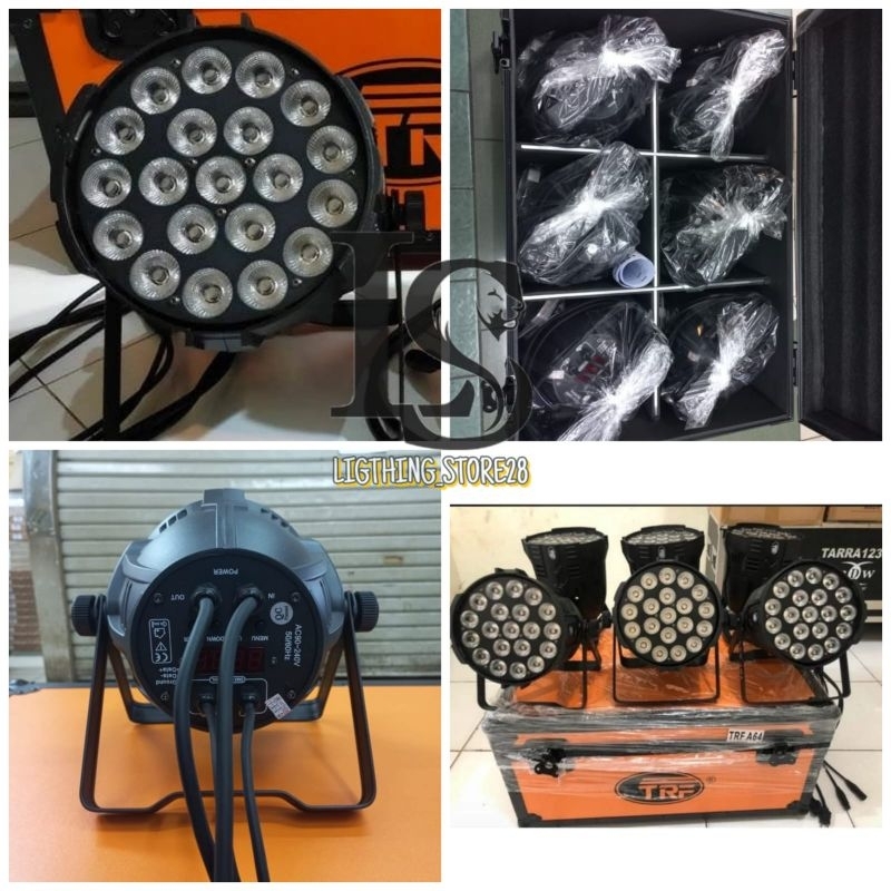 Paket Lampu Parled TRF 20x10W (6pcs) Fullcolor 300watt free Hardcase