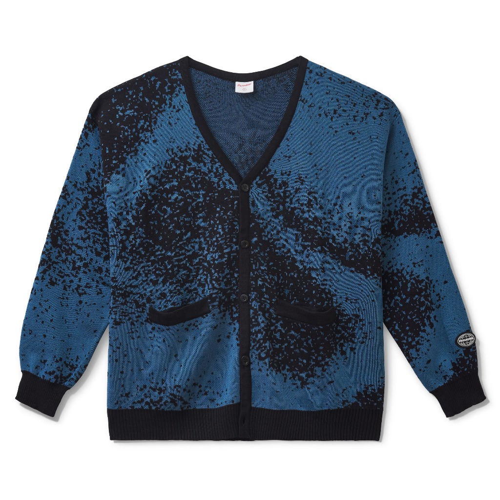 Paradise Youth Club - Waveform Knit Cardigan - Blue