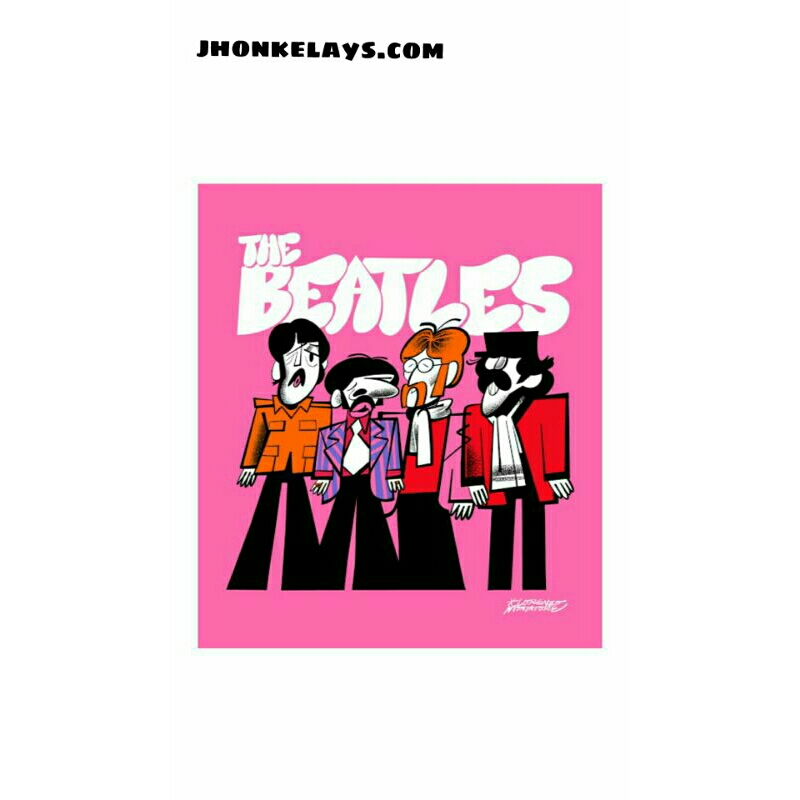 

sticker band rock the Beatles UK besar dan bahan anti air