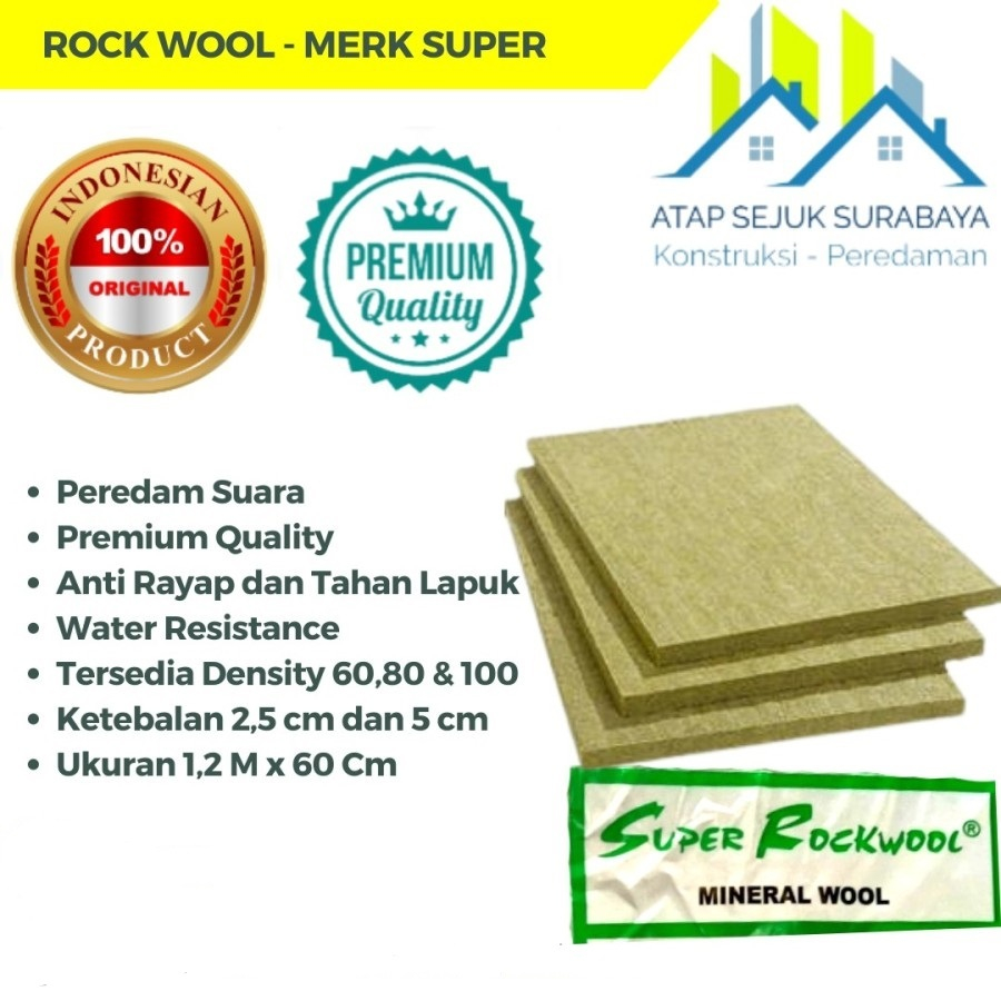 Peredam Suara Rockwool Merk Super / Rockwool Super