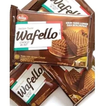 

Wafer Wafello 5 pcs 37,5 gr wafelo coklat Roma wafer termurah