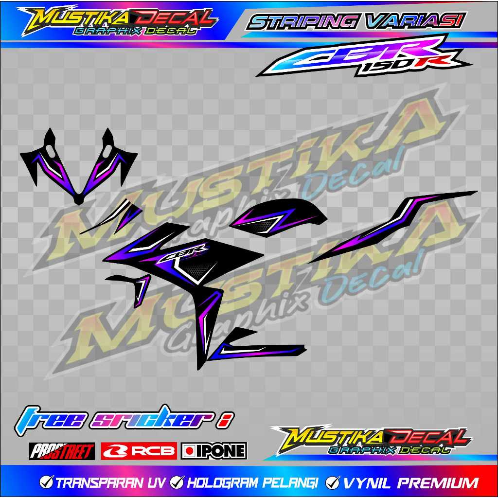 STRIPING VARIASI CBR 150 R FACELIFT / STIKER LIST VARIASI HONDA CBR 150 R FACELIFT
