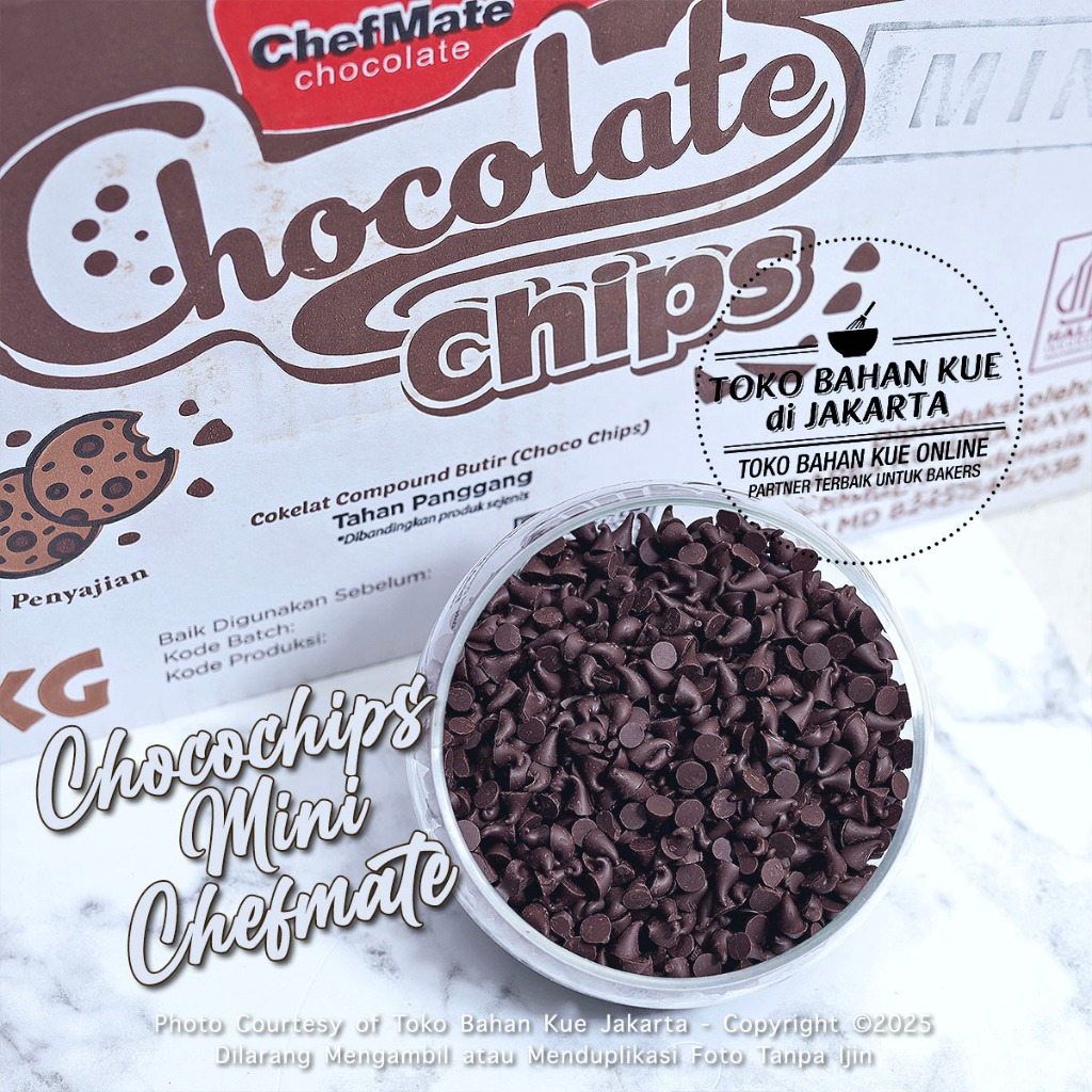 

Chefmate Chip MINI 100gr Chocochip Dark Chocolate Compound Coklat Chips Cokelat Murah Enak