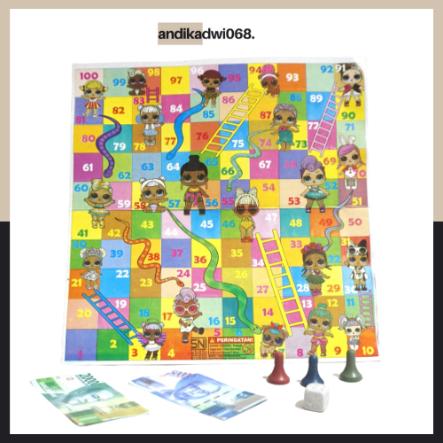 [PAKET HEMAT] ISI 10 MAINAN ANAK ULAR TANGGA KECIL / GROSIR MAINAN ANAK ULAR TANGGA / Ular Tangga An