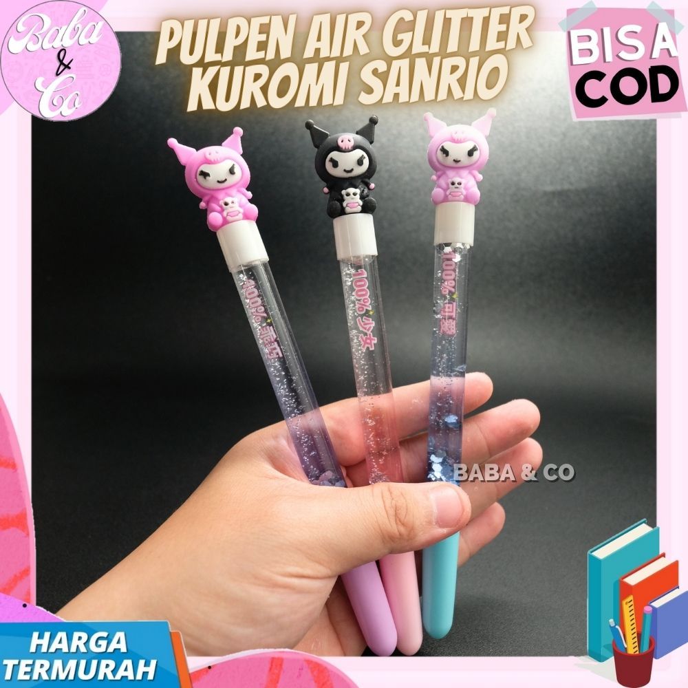 

PEN KUROMI COSTUM GLITTER AIR PULPEN SANRIO KUROMI AIR GLITER LUCU COD