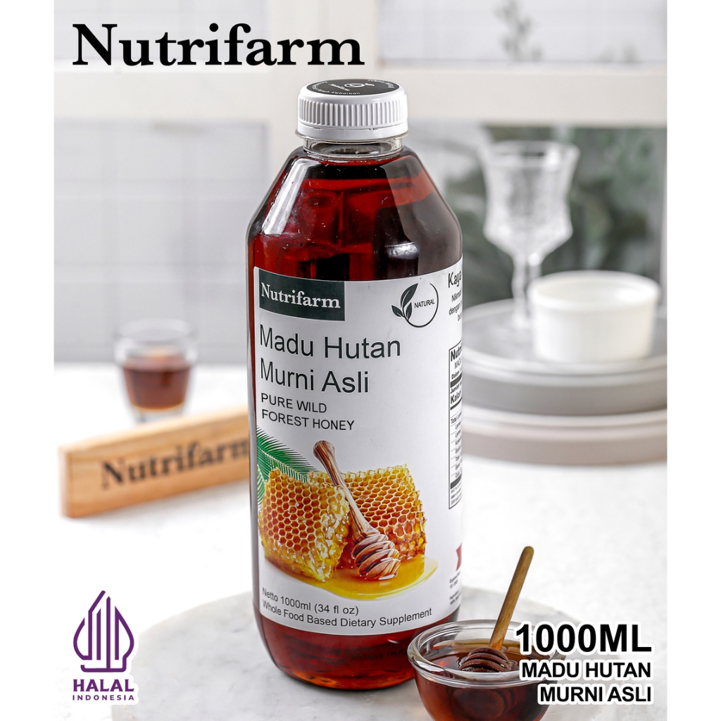 

NUTRIFARM MADU HUTAN 1000ML ASLI HALAL BPOM ORIGINAL/ MADU HUTAN ASLI 100% TANPA CAMPURAN APAPUN/ MADU HUTAN LIAR ORIGINAL 100% ALAMI/ MADU HUTAN ORGANIK ORGANIC NUTRIFARM/ WILD HONEY ORGANIC ORIGINAL/ MADU HUTAN KALIMANTAN ASLI