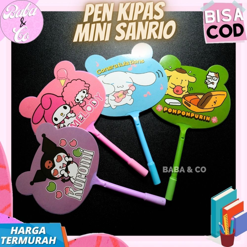 PEN KIPAS SANRIO PULPEN KIPAS MINI SANRIO LUCU UNIK PEN KIPAS GROSIR KIPAS SANRIO PEN MURAH
