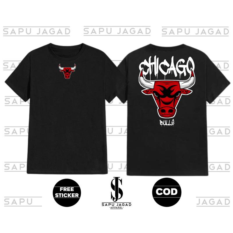 KAOS Chicago Bulls PDI//KAOS VIRAL PDI PERJUANGAN/KAOS BANTENG MILENIAL