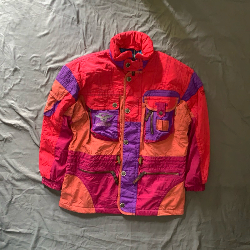 Descente Vintage Racing Jacket Snowboard Color Block