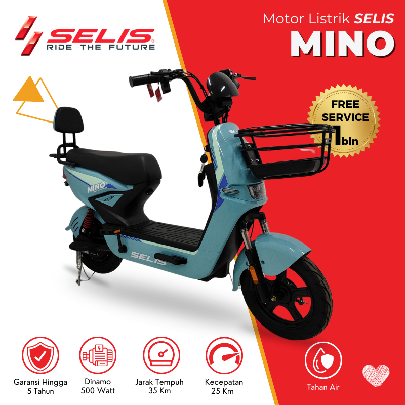 SELIS -  Mino Sepeda Listrik Dewasa Emoped Selis Sepedah Listrik seperti Sadle Motor Single Sadel