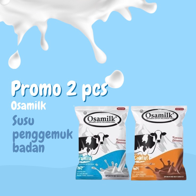 

(PROMO) Osamilk 500gr 2 pcs - susu penggemuk badan