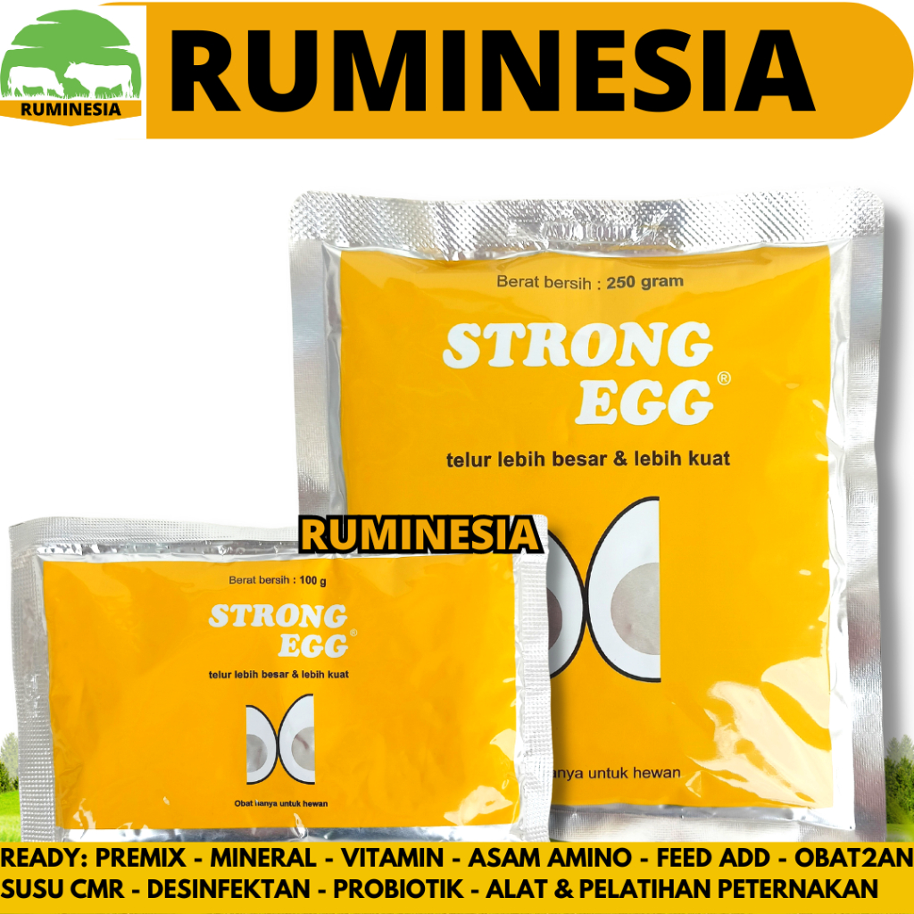 STRONG EGG 250 GRAM STRONG EGG 100 GRAM  - Vitamin Ayam Penguat Cangkang & Peningkat Berat Telur Mas