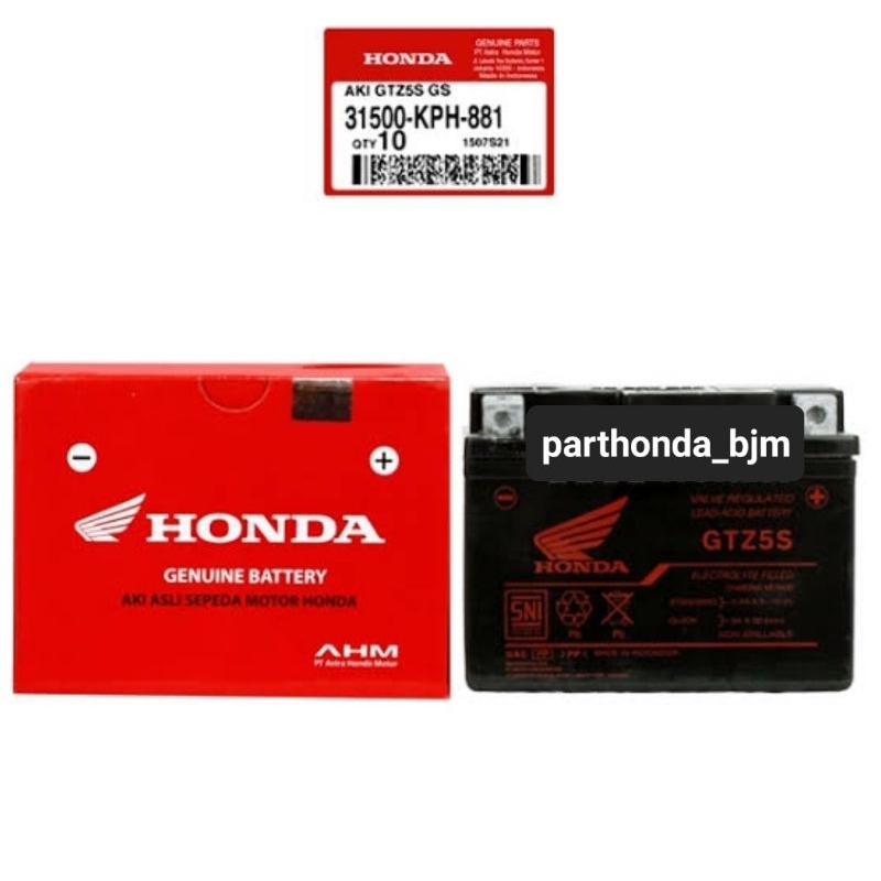 31500-KPH-881 Battery GTZ5S GS AKI KECIL AKI BEAT AKI SCOOPY AKI BEBEK AKI VERZA AKI CRF AKI CB150VE