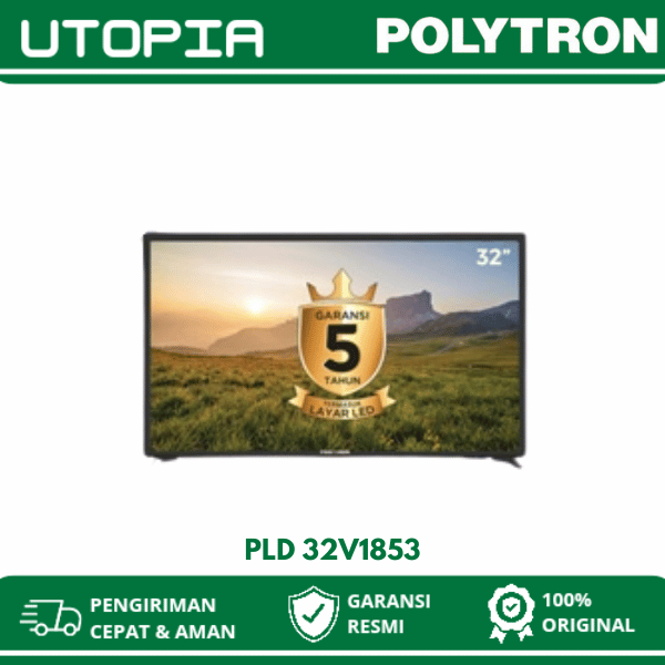 Polytron PLD 32V1853 Digital TV 32 inch , Tv DIgital Polytron 32 INCH