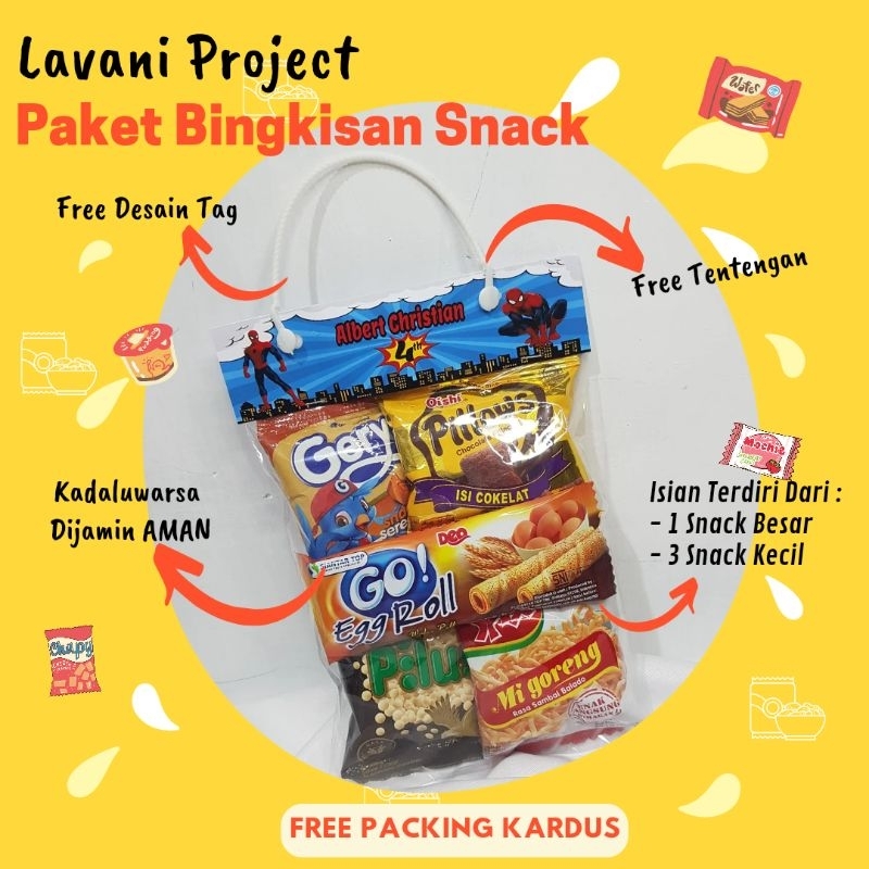 

Bingkisan snack ulang tahun anak / paket snack ulang tahun anak/ hampers ulang tahun/ souvenir ulang tahun anak - paket C